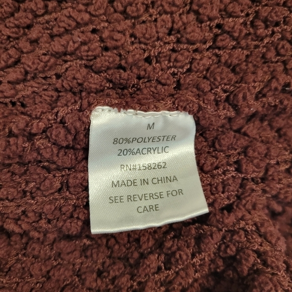 Altar'd State Maroon Cowl Neck Oversized Sweater - Picture 5 of 6